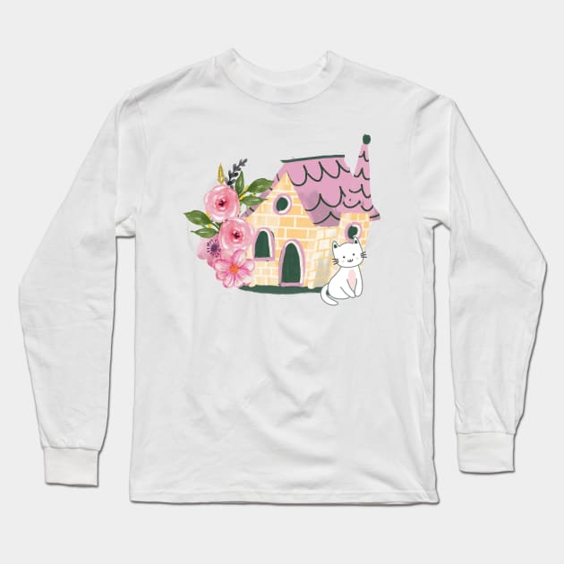 Cat house Long Sleeve T-Shirt by Tres-Jolie